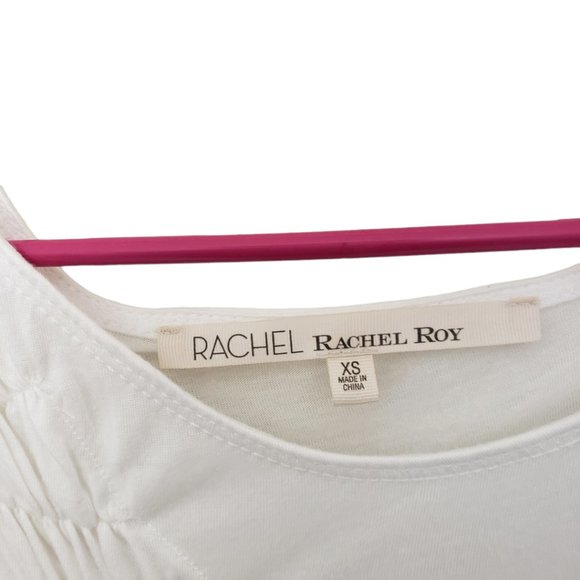 CT1347 Ladies Rachel Roy XS Rauched Shoulder Angled T-shirt - Picture 2 of 5